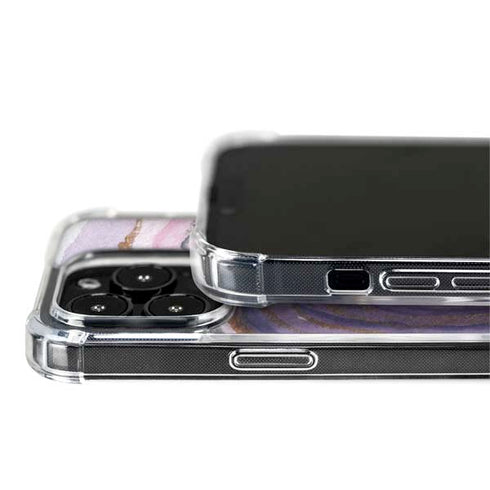 Lilac Watercolor Geode iPhone 15 Pro MagSafe Case